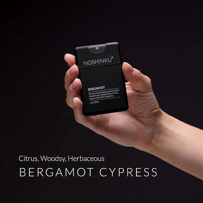 Noshinku - Refillable Hand Sanitizer Bergamot 3-Pack, Travel Size Spray - Image 3