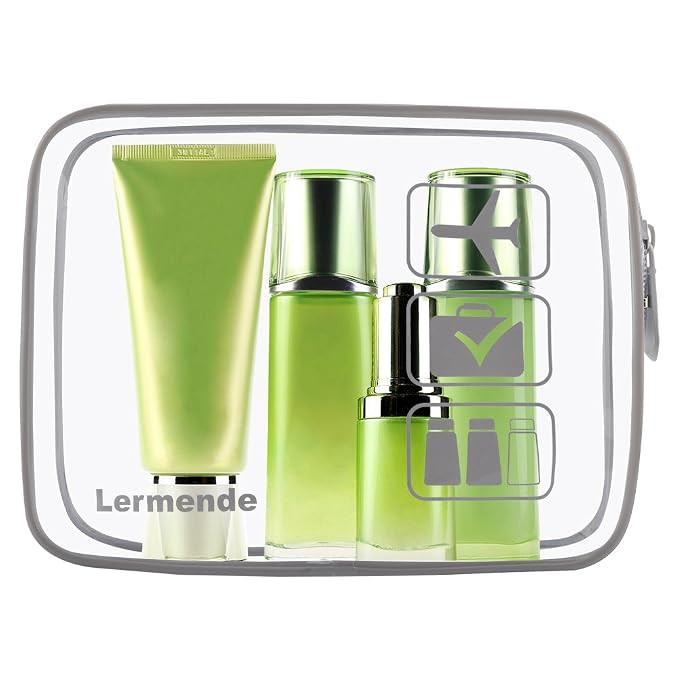 Lermende 2pcs Clear Toiletry Bag TSA Approved Travel Bag, Carry On - Image 3