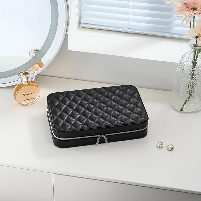 Lolalet Travel Jewelry Case for Women, Travel Jewelry Organizer Box - Image 5