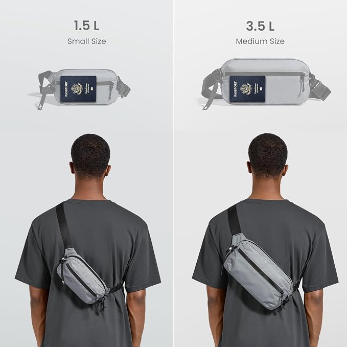 tomtoc 1.5L Sling Bag with RFID Blocking, Crossbody Bag Minimalist Chest - Image 2