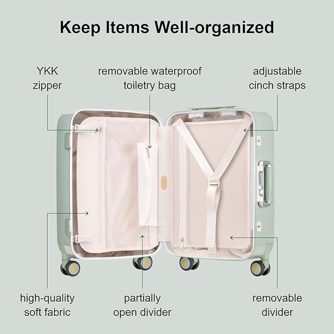 LEVEL8 Zipperless Carry On Luggage Airline Approved - Image 3