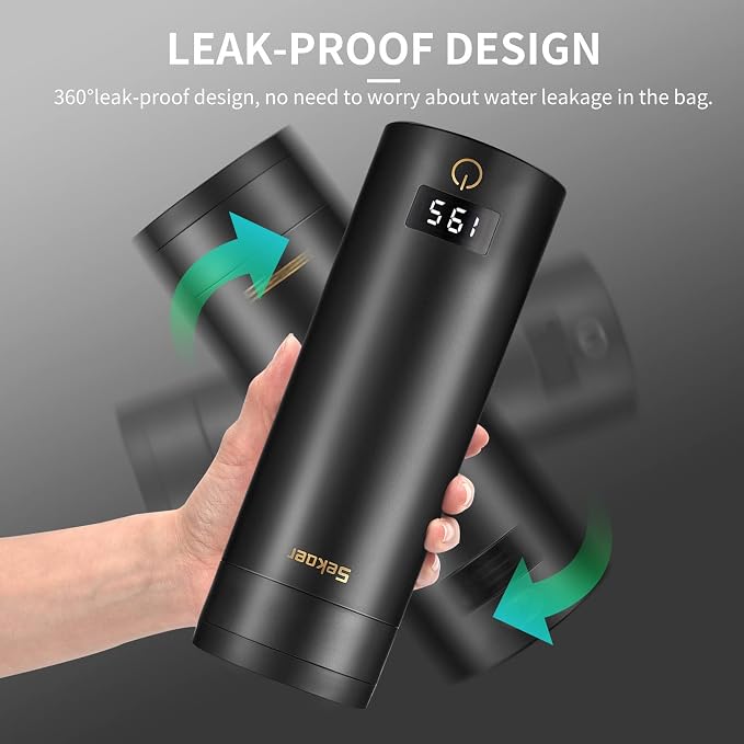 Sekaer Travel Electric Tea Kettle Portable Small Mini Coffee Kettle, - Image 7