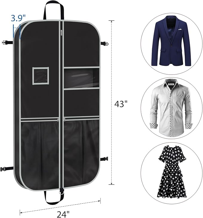Zilink Upgrade 43" Garment Bag for Suit, Mink Coat and Sweater - Image 3