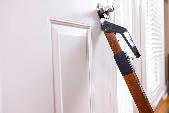 Super Heavy Duty Security Door Wood Grain Finish Lock Bar Fully Adjustable Door - Image 4