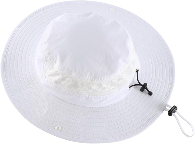 Home Prefer UPF50+ Mens Sun Hat Wide Brim Womens UV Protection Beach Bucket Hat - Image 4