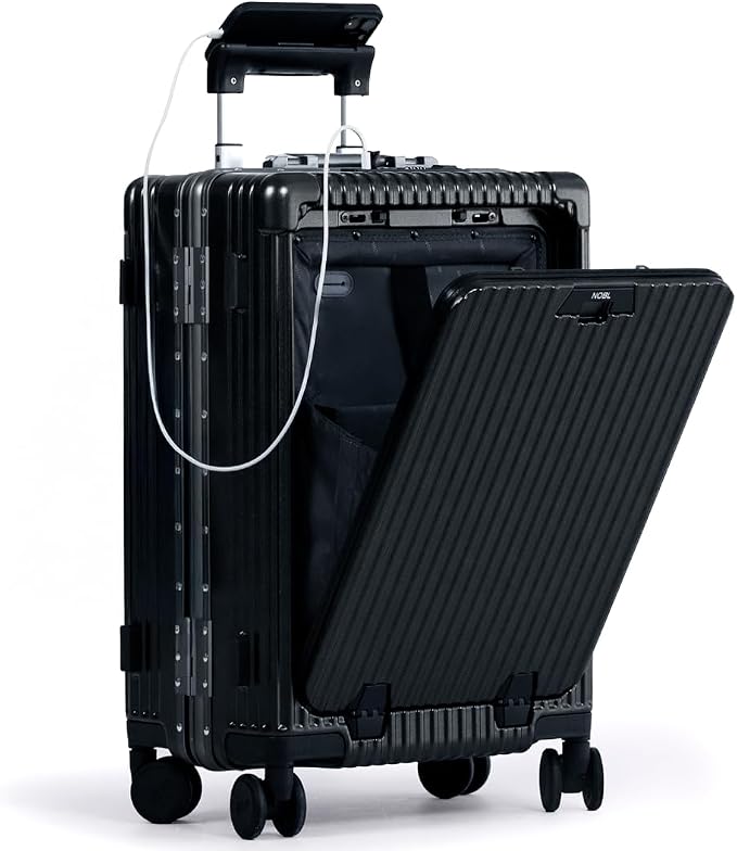 Nobl Travel Carry On Luggage, Noble Zipperless Aluminum Frame, 22.5x15x9.5 by NOBL