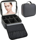 Travel Makeup Bag with LED Mirror Travel Makeup Organizer with 3 Lighted by Unknown
