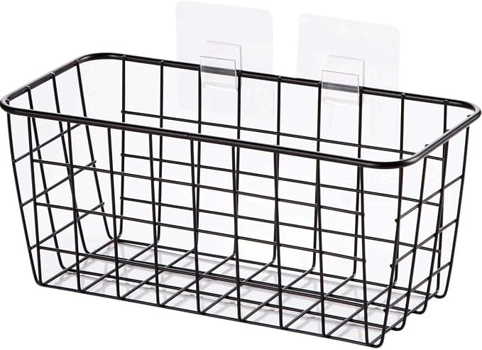 2 Set Hanging Wall Basket Organizer Over the Cabinet Door Wire Baskets - Image 7