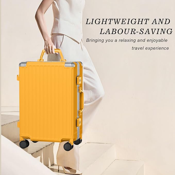 AnyZip Luggage PC+ABS Aluminum Frame Zipperless Checked Luggage Hard Shell - Image 4