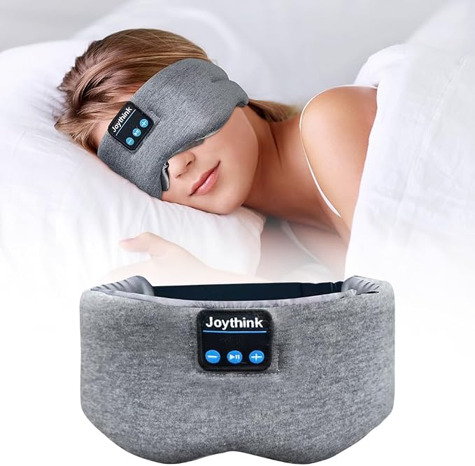 Joythink Sleep Mask Headphones Silk Wireless Bluetooth Headband Eye Mask by Joythink