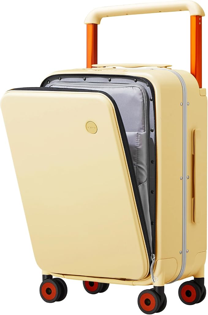 mixi Carry On Luggage Wide Handle Luxury Design Rolling Travel Suitcase PC by MIXI