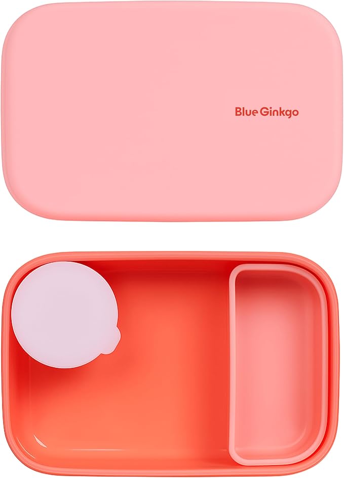 BLUE GINKGO Silicone Lunch Box Set – Durable Heavy-Duty Silicone Bento Box by BLUEGINKGO