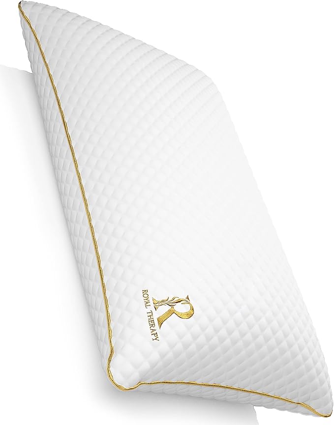 Royal Therapy Queen Memory Foam Pillow, Adjustable Shredded Odor-Free Pillow by ROYALTHERAPY