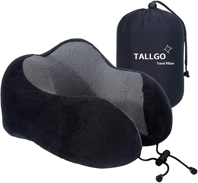 Travel Pillow, Best Memory Foam Neck Pillow Head Support Soft Pillow by TALLGONeckPillowAlwaysHere
