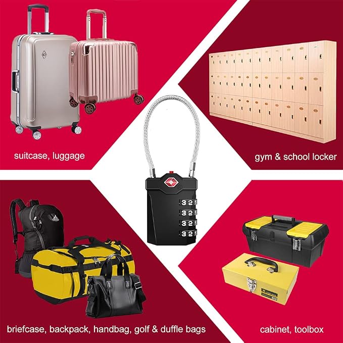 ZHEGE TSA Luggage Locks, Zipper Lock - Image 6