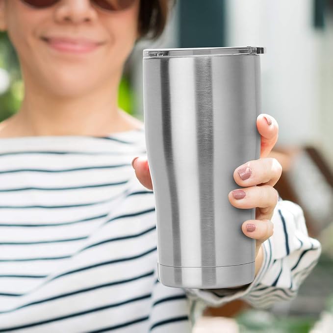 DOMICARE 20oz Tumbler with Lid Stainless Steel Tumblers Bulk, Double Wall - Image 6