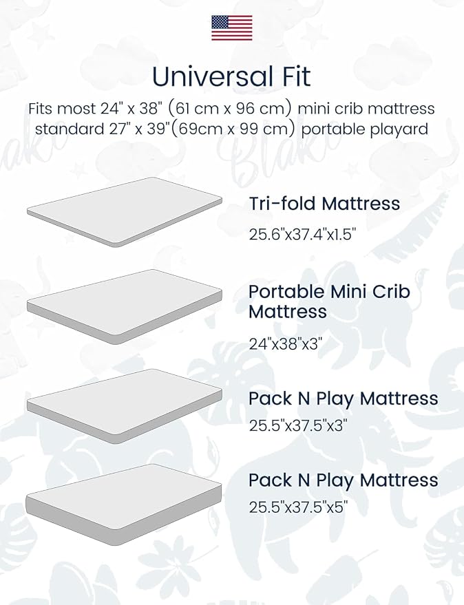 TotAha Premium Soft Graco Pack n Play Sheets Fitted, Super Stretchy Jersey Knit - Image 3