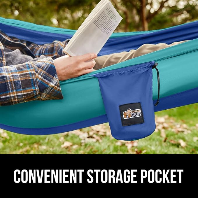 GORILLA GRIP Durable Portable Camping Hammock, Holds 500lbs - Image 9