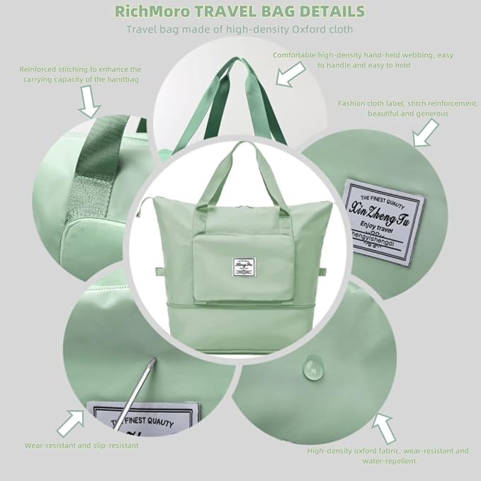 Large Capacity Foldable Travel Bag, Expandable lightweight Carry on Bag - Image 5