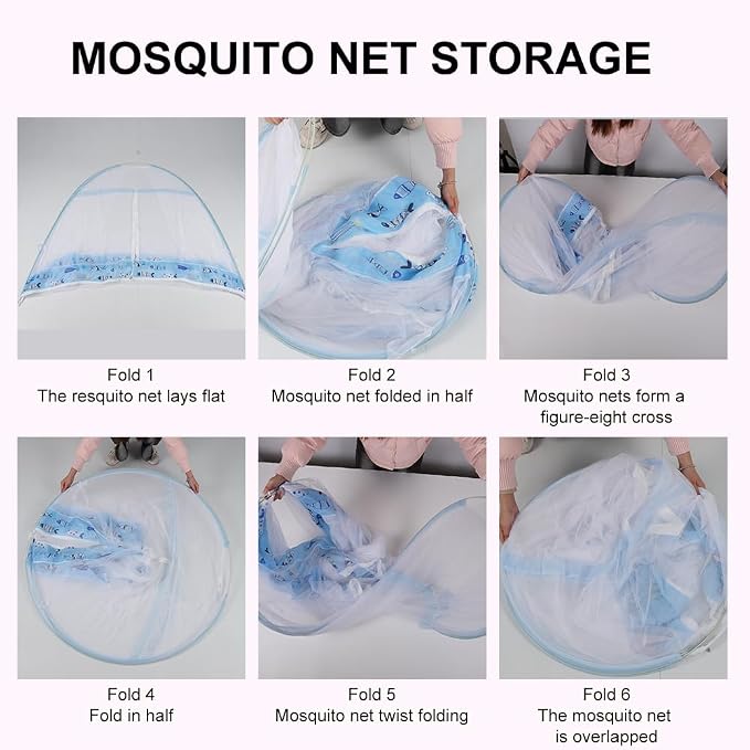 Pop-Up Mosquito Net Tent for Beds, Portable Folding Design - Image 6