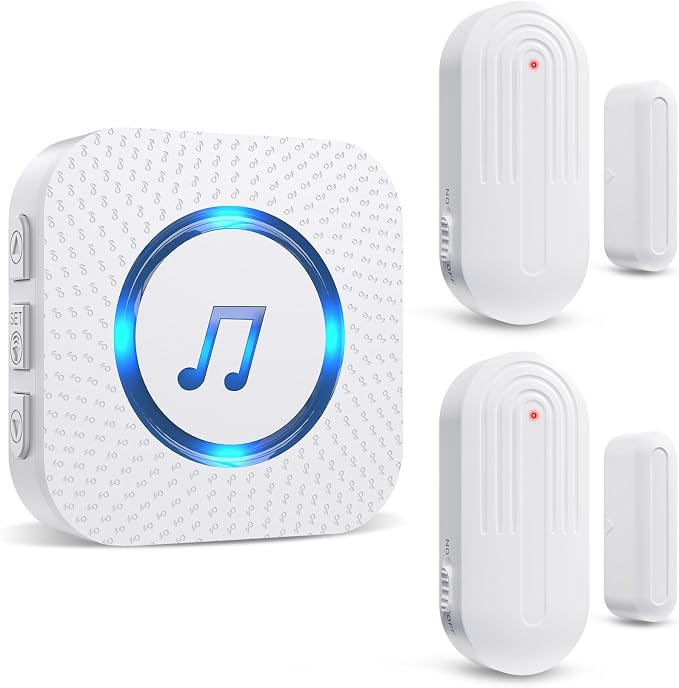 SanJie Wireless Door Chime Sensor, When Door Opens, Entry Alarm by SANJIEGuardSecurity