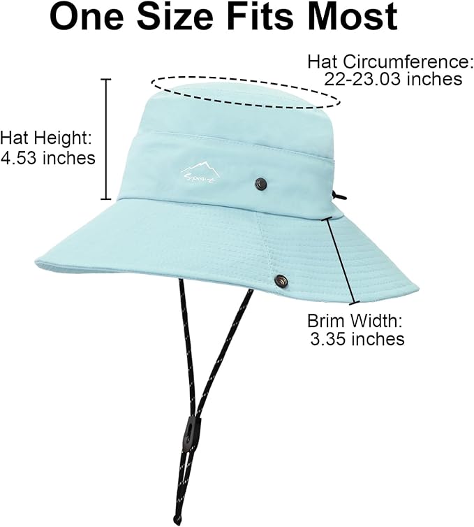 Sun Hats for Women Bucket Hat UV Protection Fishing Hat Wide Brim Safari Hats 2 - Image 5
