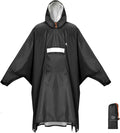 ANYOO Hooded Rain Poncho for Adults Waterproof Lightweight Rain Coat for Men by Anyoo