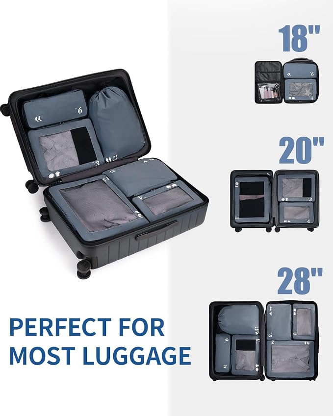 ECOHUB 7 Set Packing Cubes Tear-Resistant Luggage Packing Organizers - Image 7