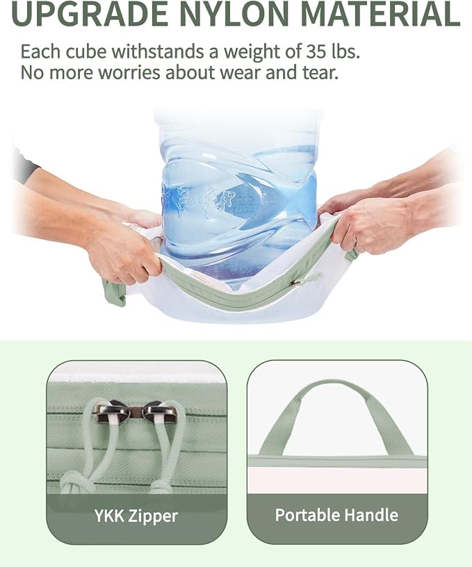 ECOHUB 6 Set Compression Packing Cubes, Lightweight Vacation Travel Essentials - Image 2