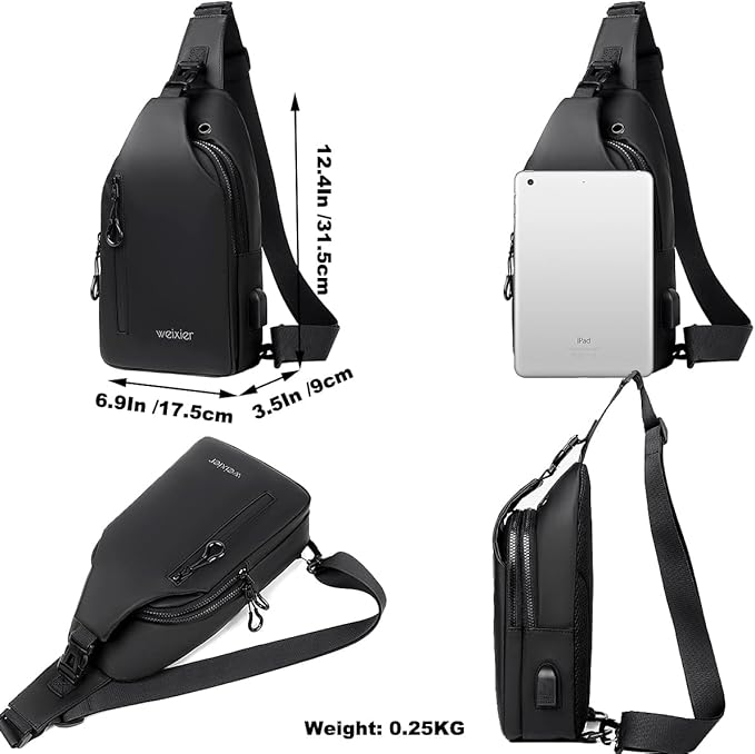 Waterproof Sling Bags Mens Shoulder Crossbody Backpack - Image 6