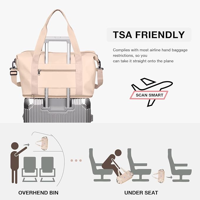 Travel Duffel Bag, Sports Tote Gym Bag, Shoulder Weekender Overnight Bag - Image 3