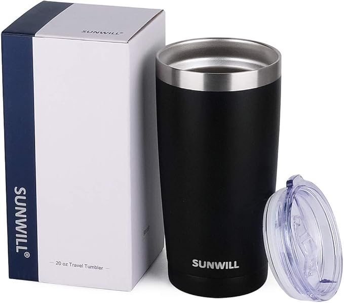 SUNWILL Travel Coffee Tumbler 20 oz, Insulated Mug - Image 4