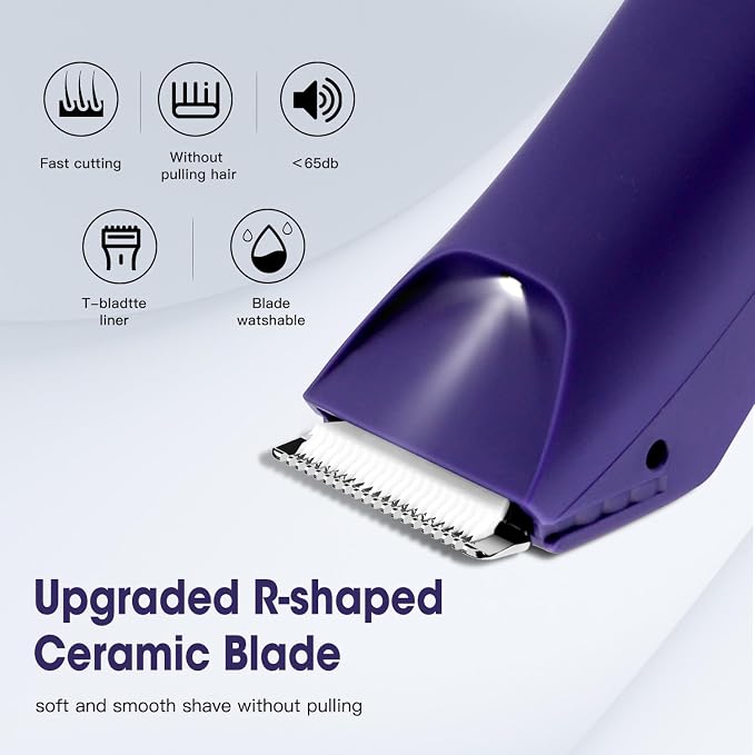 Bikini Trimmer for Women, Wet/Dry Personal Pubic Hair Trimmer Womens Electric - Image 2
