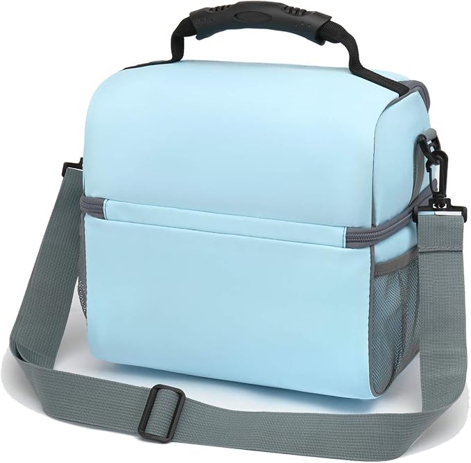FlowFly Double Layer Cooler Insulated Lunch Bag Adult Lunch Box Large Tote Bag - Image 8