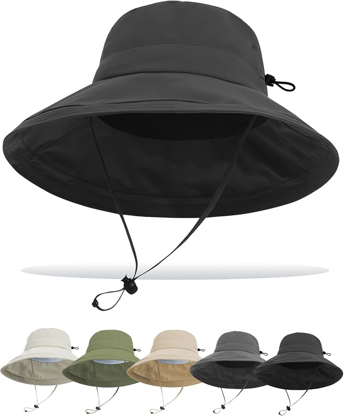 Sun Hats for Women Men UV Protection Wide Brim Bucket Hat - Image 8