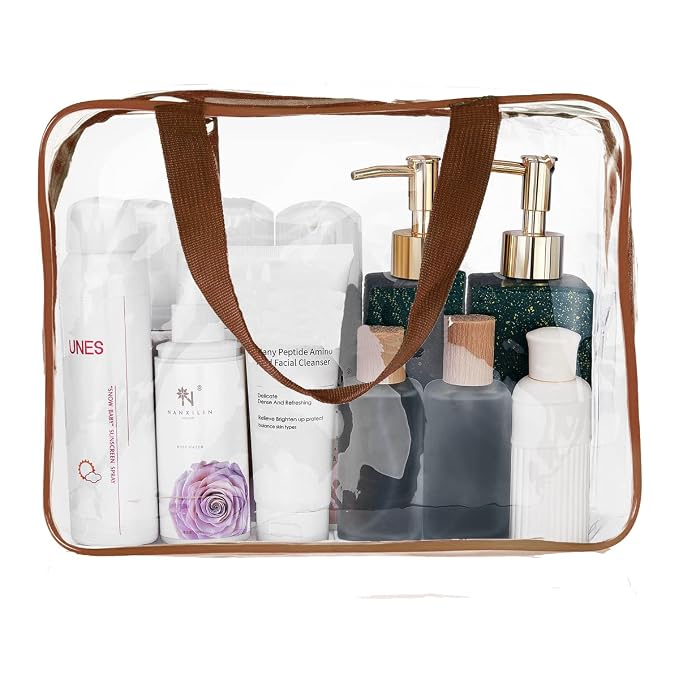 6Pcs Crystal Clear PVC Travel Toiletry Bag Kit - Image 7