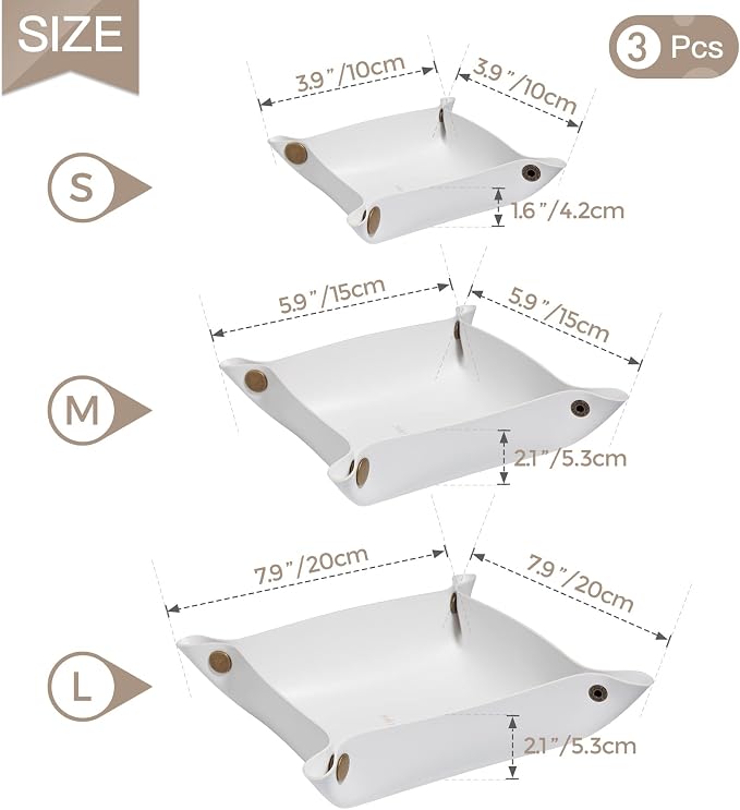 Leather Valet Tray, Premium Catchall Trays, Jewelry Trays, Decorative Desk - Image 7
