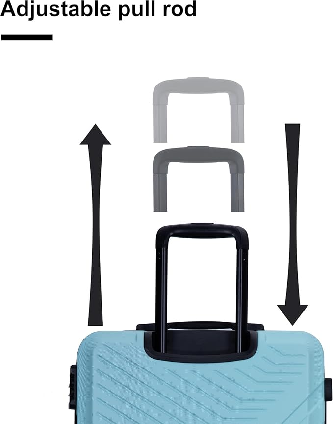 Campfun 3 Piece Luggage Sets, Hardshell ABS Luggage - Image 6