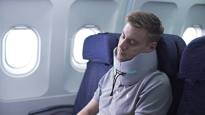 Travel Pillow for Airplane Neck Chin Support Memory Foam Machine Washable - Image 8
