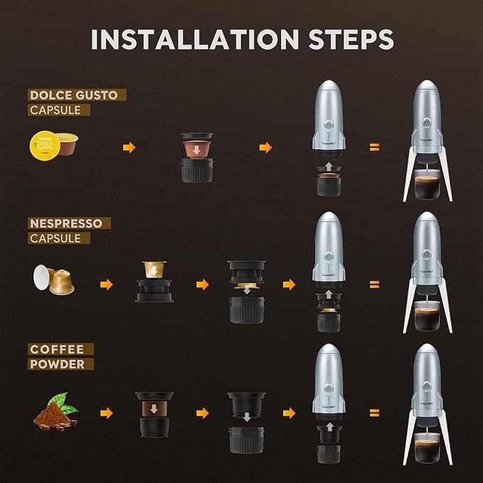 3 in 1 Portable Espresso Machine On the Go, Self-Heating Electric Espresso Maker - Image 8