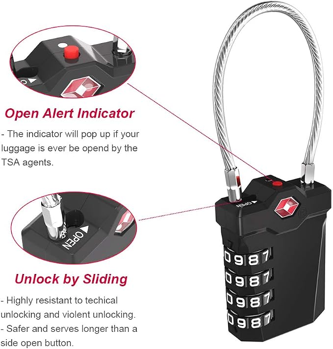 ZHEGE TSA Luggage Locks, Travel Locks - Image 4