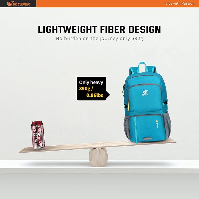 SKYSPER Lightweight Packable Backpack - 30L Hiking Daypack - Image 5