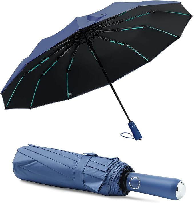Large Double-Ribs Umbrella Automatic Folding Umbrella by Lantusire