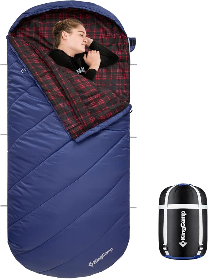 KingCamp Sleeping Bag for Adults, Cold Weather & Warm Extra Wide Big & Tall XL by KingCamp