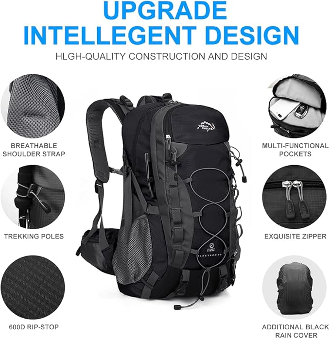 INOXTO lightweight Hiking Backpack 35L/40L Hiking Daypack - Image 4