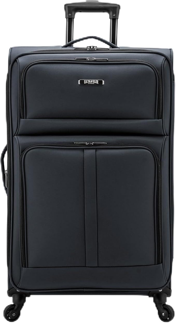 U.S. Traveler Anzio Softside Expandable Spinner Luggage, Dark Grey, by USTraveler