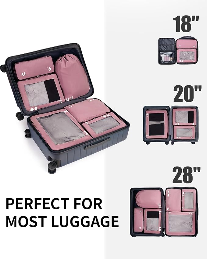 ECOHUB 7 Set Packing Cubes Tear-Resistant Luggage Packing Organizers - Image 7