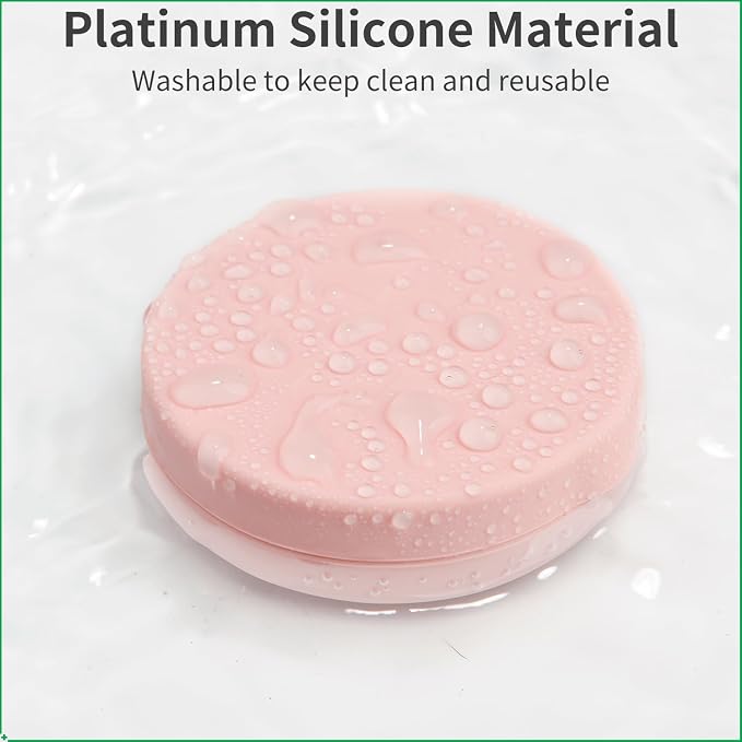 2 Pack Small Pill Box, 3 Compartment Round Silicone Travel Pill Box - Image 5