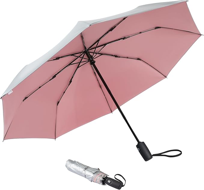 G4Free UPF 50+ UV Protection Large Travel Umbrella 42/46 Inch Auto Open Close by G4Free