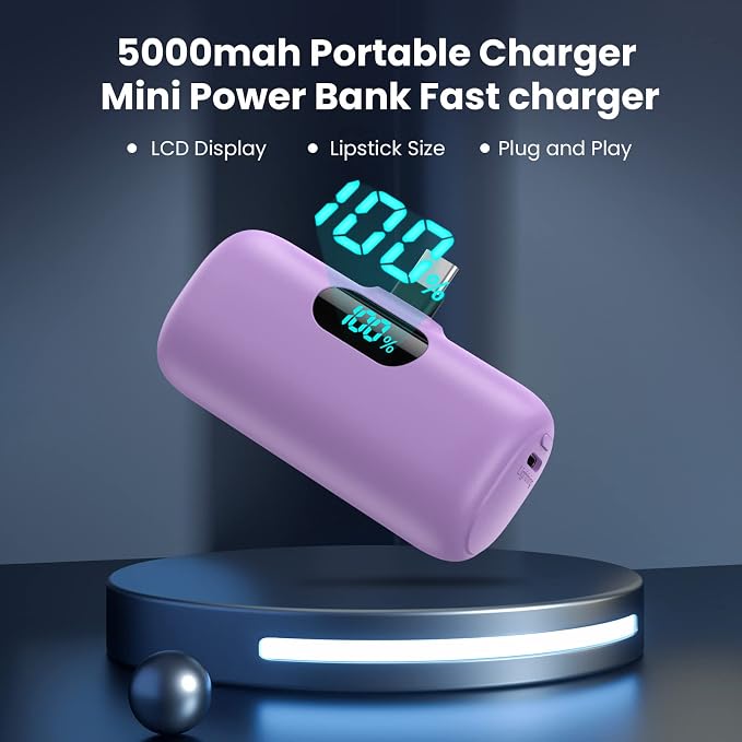 Mini Portable Charger 5000mAh Power Bank, 3A PD USB C Cell Phone Portable Power - Image 6